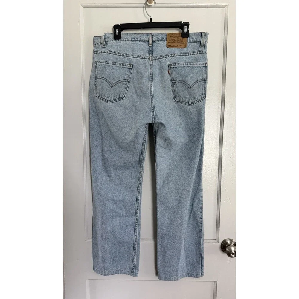 Vintage Levi's 505 Orange Tab 38x30 USA 575 Button Straight Leg Jeans